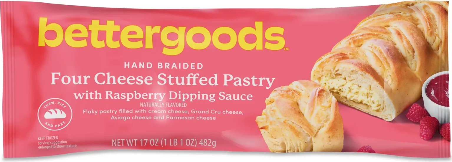 Bettergoods Hand-Braided Four Cheese Stuffed Pastry with Raspberry Dipping Sauce