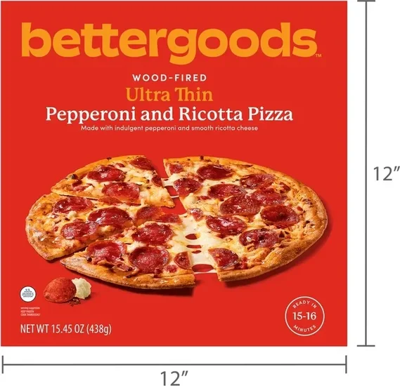 bettergoods Wood-Fired Ultra Thin Pepperoni & Ricotta Pizza