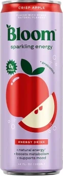 BLOOM NUTRITION Sparkling Energy Drink - Crisp Apple - 12 fl oz Can