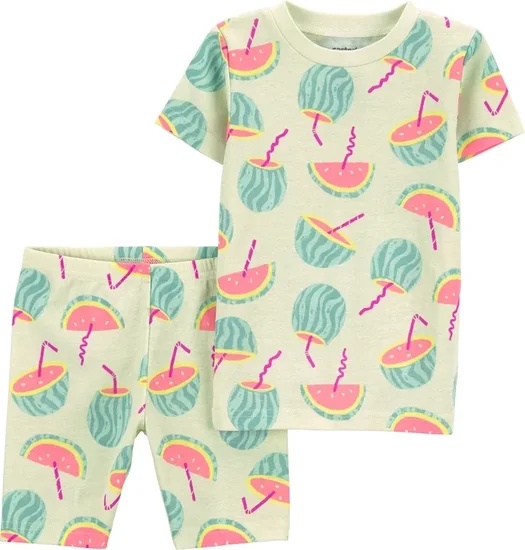 Carter's Child of Mine Toddler Pajama Set in Green Watermelon, 2-Piece, Sizes 12M-5T