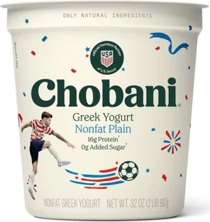Chobani Plain Nonfat Greek Yogurt - 16g Protein 32oz