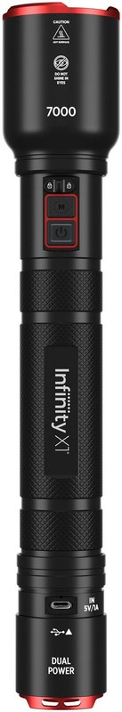 Infinity X1 7000L Dual Power Rechargeable Flashlight