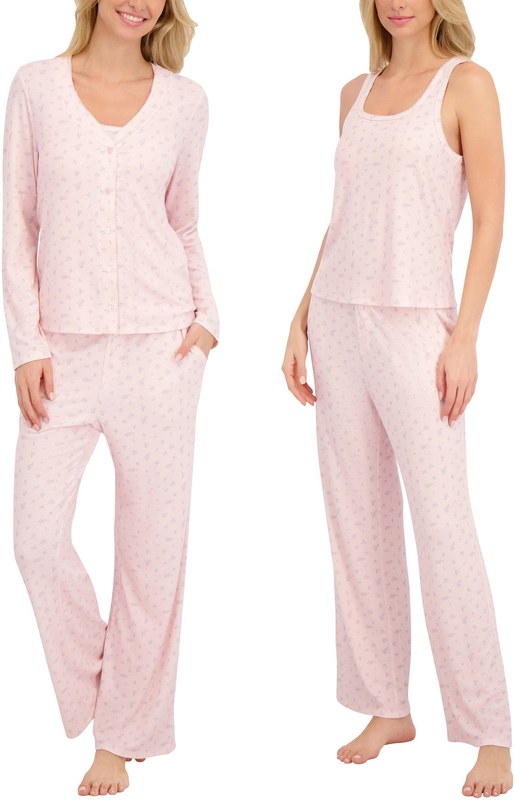 Live2Lounge Women's 3-piece Picot Lounge Set