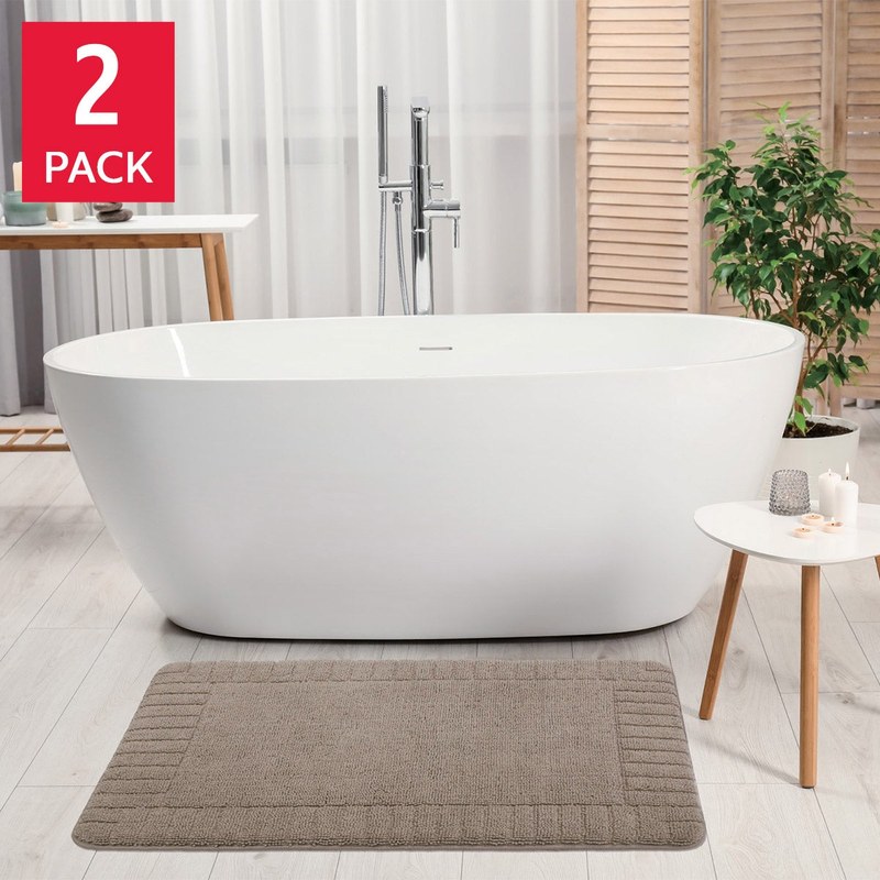 Noodle Memory Foam Bath Rug, 2-pack