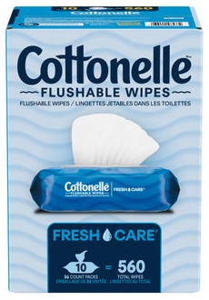 Cottonelle Fresh Care Flushable Wipes, 560 Wipes