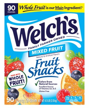 Welch's Fruit Snacks, .8 oz, 90-count
