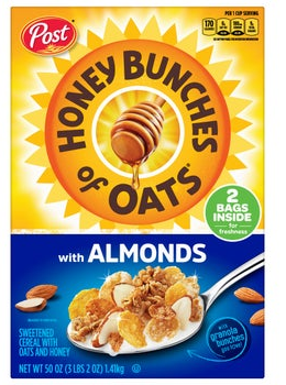 Post, Honey Bunches of Oats with Almonds Cereal, 50 oz