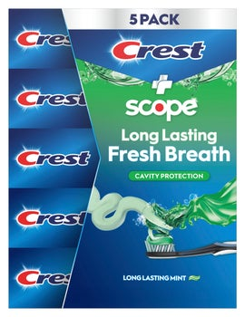 Crest Complete + Scope Advanced Active Foam Toothpaste, 8.2 oz, 5-pack