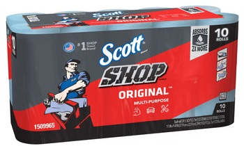 Scott Shop Towels, Original Multi-Purpose, Blue, 10-count