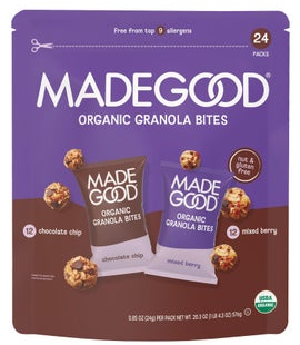 MadeGood Organic Granola Minis, Variety Pack, 0.85 oz, 24-count