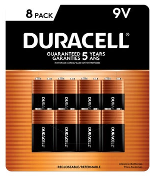 Duracell 9V Alkaline Batteries, 8-count