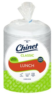 Chinet Classic Lunch 8-3/4" Paper Plate, 225-count