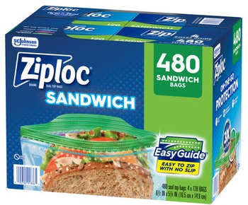 Ziploc Seal Top Bag, Sandwich, 480-count