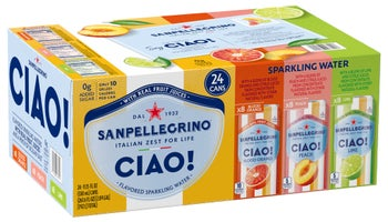 San Pellegrino Ciao! Sparkling Water, Variety Pack, 11.15 fl oz, 24-count