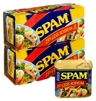 SPAM Canned Meat, 25% Less Sodium, 12 oz, 8-Count