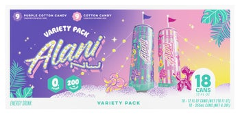 Alani Nu Energy Drink, Cotton Candy Variety Pack, 12 fl oz, 18-count