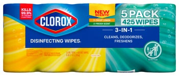Clorox Disinfecting Wipes, Variety Pack, 85-count, 5-pack