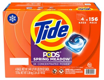 Tide Pods Laundry Detergent Pods, Spring Meadow, 156-count