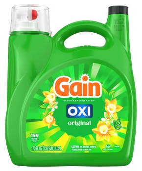 Gain +Oxi Liquid Laundry Detergent, Original, 159 Loads, 170 fl oz