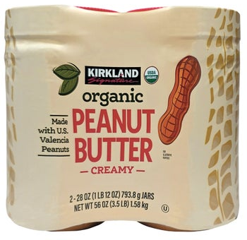 Kirkland Signature Organic Peanut Butter, 28 oz, 2-count