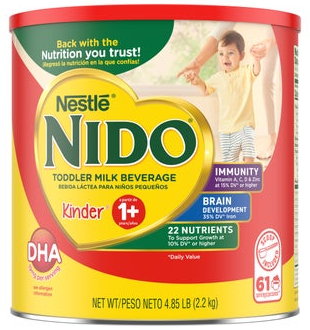 Nestle Nido Kinder 1+ Toddler Powdered Milk, 77.6 oz