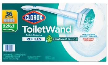 Clorox ToiletWand Disposable Toilet Cleaning System, Rainforest Rush, 1 Wand & 36 Refills