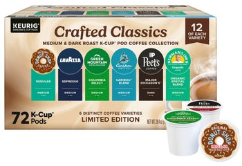 Crafted Classics Coffee K-Cup Pod Variety Pack, 72ct K-Cup Pods