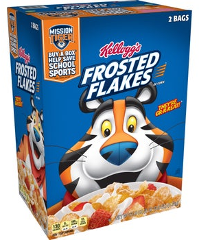 Kellogg's Frosted Flakes Cereal, 30.95 oz, 2-count