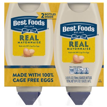 Best Foods Real Mayonnaise, Squeeze Bottle, 25 fl oz, 2-count