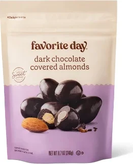 Dark Chocolate Covered Almonds Candy - 8.7oz - Favorite Day™