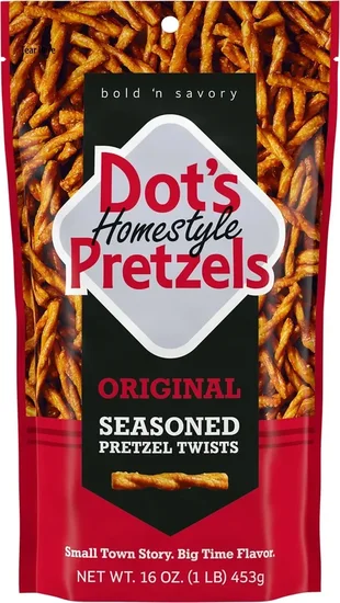 Dot's Homestyle Pretzels Original Seasoned Pretzel Twists Snack, 16 oz
