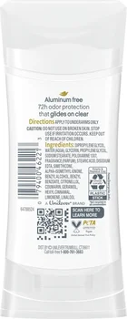 Dove Women's 0% Aluminum Deodorant Stick, 2.6 oz