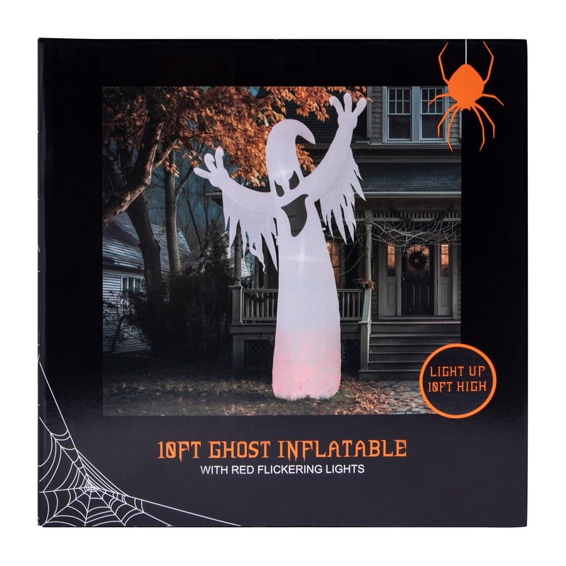 10-Foot Light-Up Ghost Inflatable