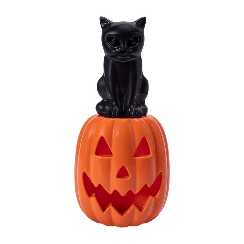 Halloween LED Cat Pumpkin Decor