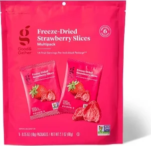 Freeze Dried Strawberry Slices Multipack Multipack - 2.1oz/6ct - Good & Gather™