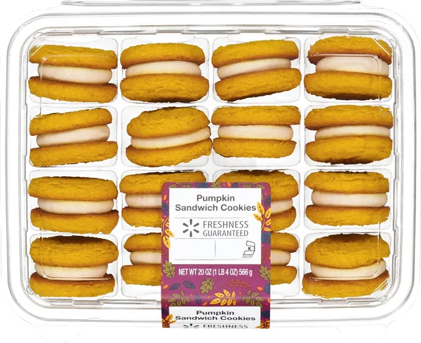 Freshness Guaranteed Harvest Pumpkin Sandwich Cookies, 20 oz, 16 Count
