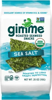 GimMe Organic Roasted Seaweed Snack Sea Salt .35oz
