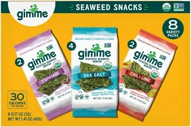 Gimme Variety Pack Roasted Seaweed Snacks - 1.41oz/8ct