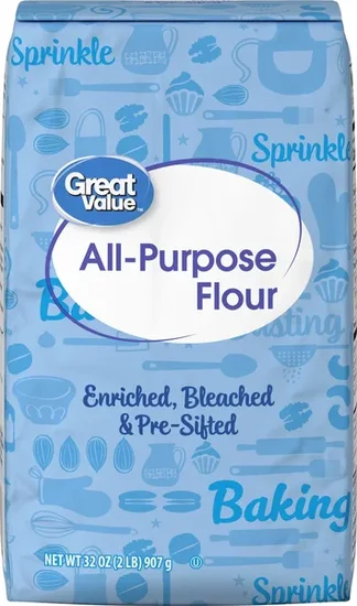 Great Value All-Purpose Enriched Bleached Flour, 2 lb Bag