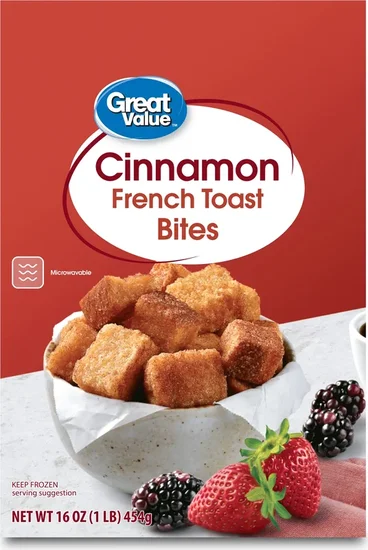 Great Value Cinnamon French Toast Bites, 16 oz, Box (Frozen)
