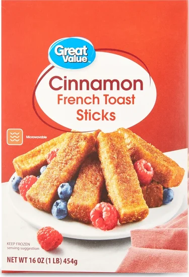 Great Value Cinnamon French Toast Sticks, 16 oz Box (Frozen)