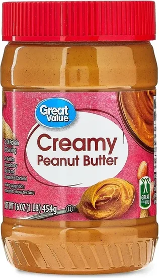 Great Value Creamy Peanut Butter, 16 oz or 40 oz