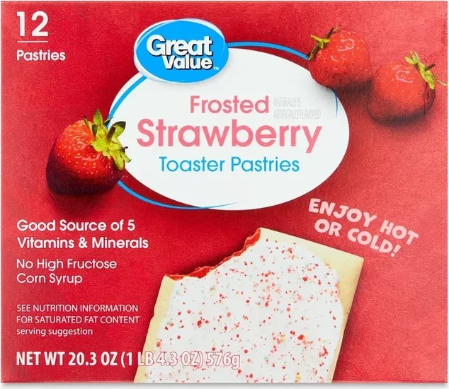 Great Value Frosted Strawberry Toaster Pastries