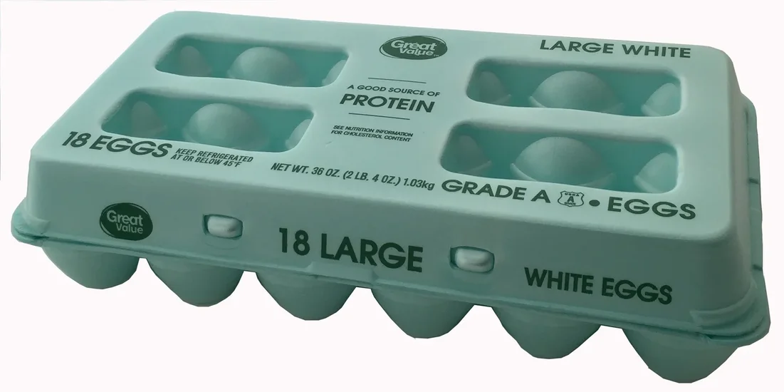 Great Value Large White Eggs 18 Count
