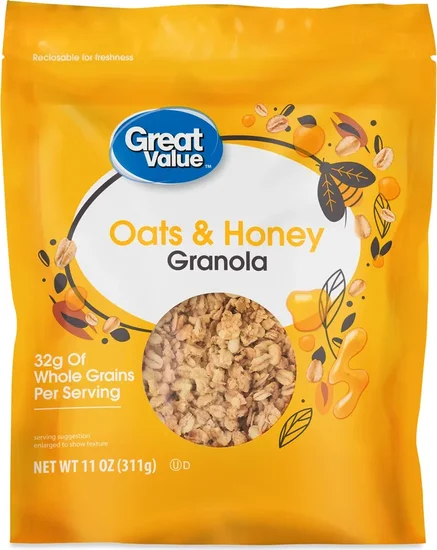Great Value Oats & Honey Granola, 11 oz