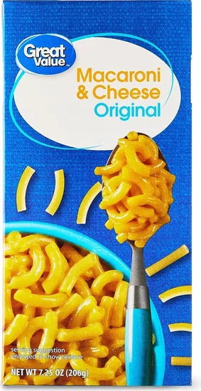 Great Value Original Macaroni & Cheese, 7.25 oz