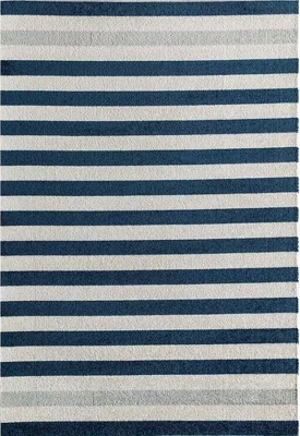 Isaac Mizrahi Jaxon CM10A Nautical Navy Geometric Contemporary Area Rug