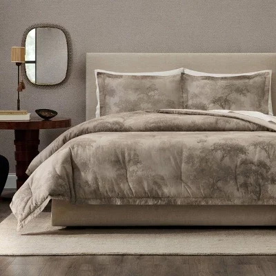 Jeremiah Brent Home 3pc California King 'Walk in the Woods' Cotton Comforter Set Brown