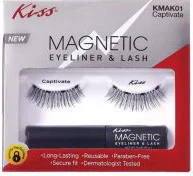 Kiss Magnetic Eyeliner & Lash Kit - Style Captivate, 1 Kit