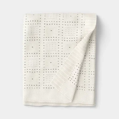Knit Throw Blanket Ivory - Threshold™